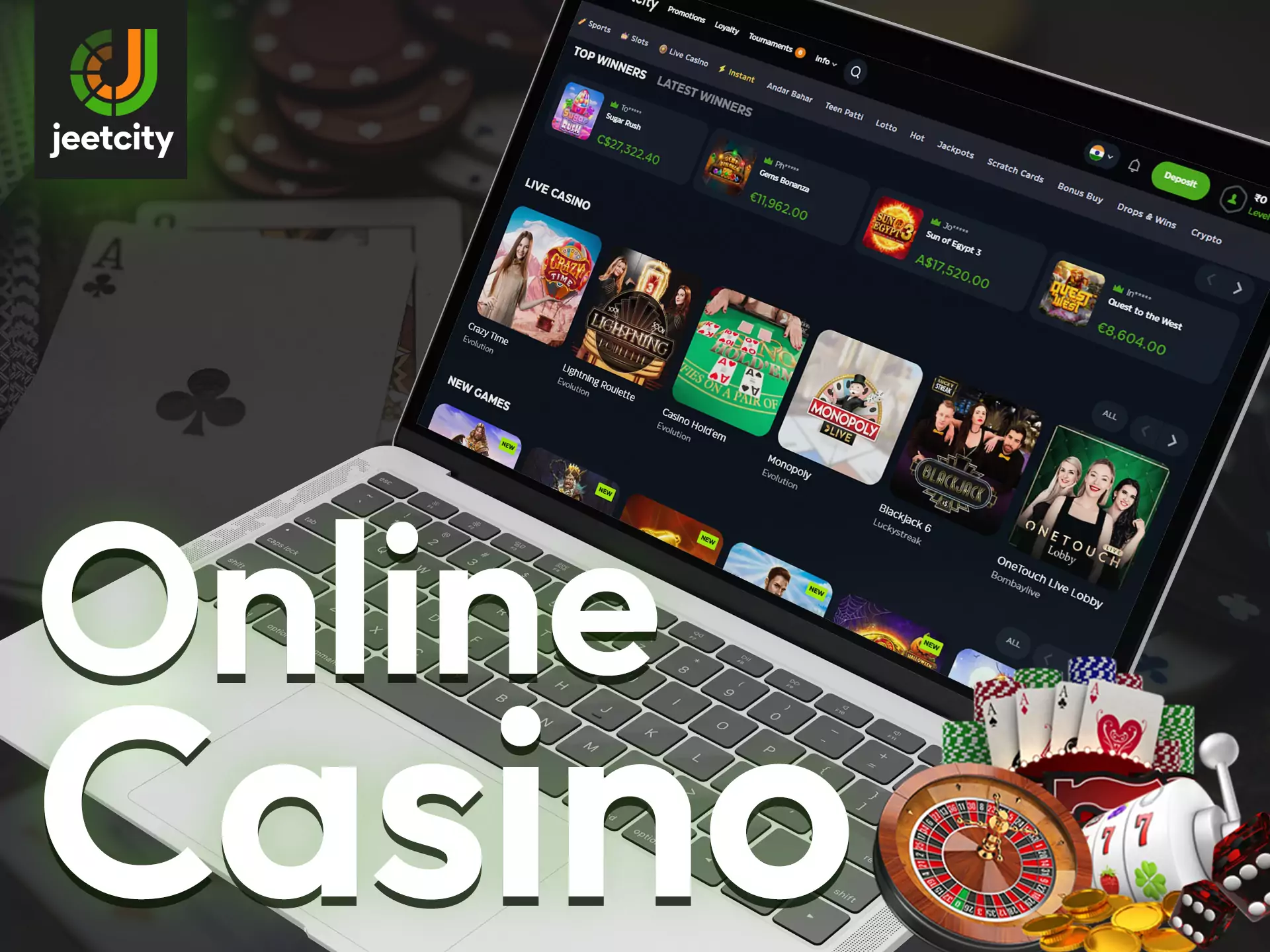 Play at JeetCity online casino, choose your favorite games from a large assortment.