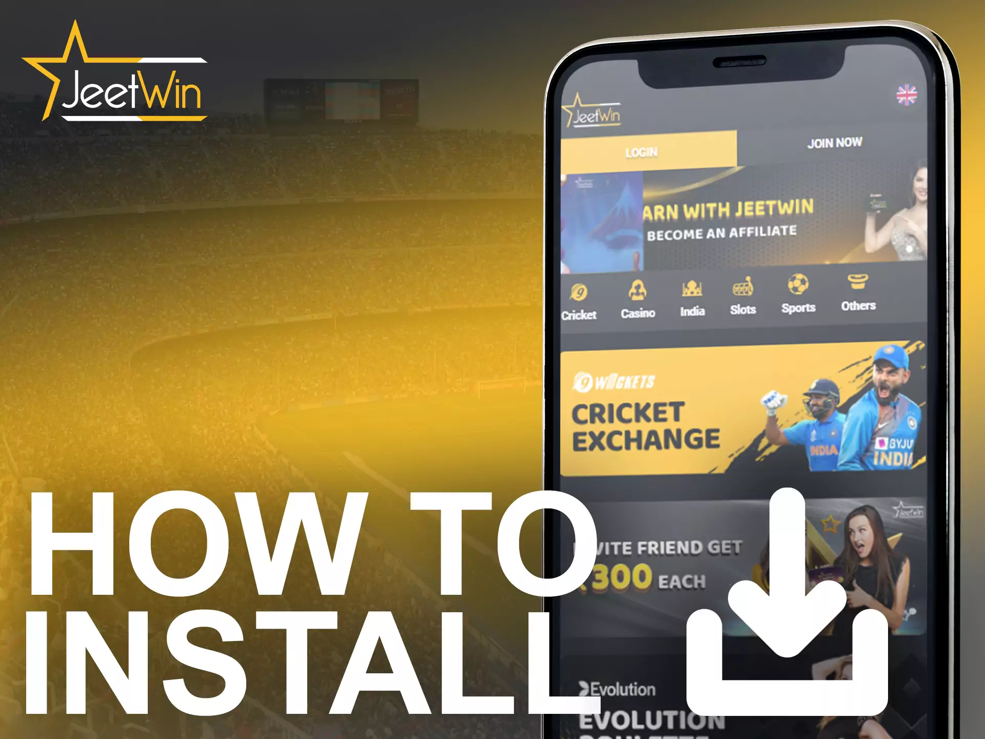 Install the JeetWin mobile app with this instruction easily and quickly.