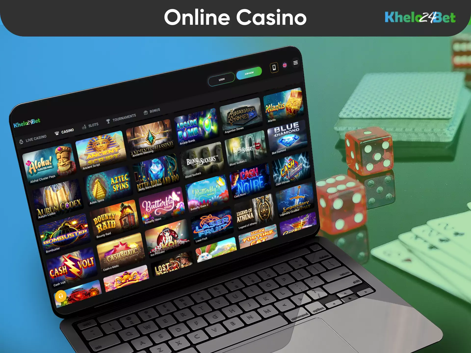 Besides betting, you can play numerous games in the Khelo24bet Casino.