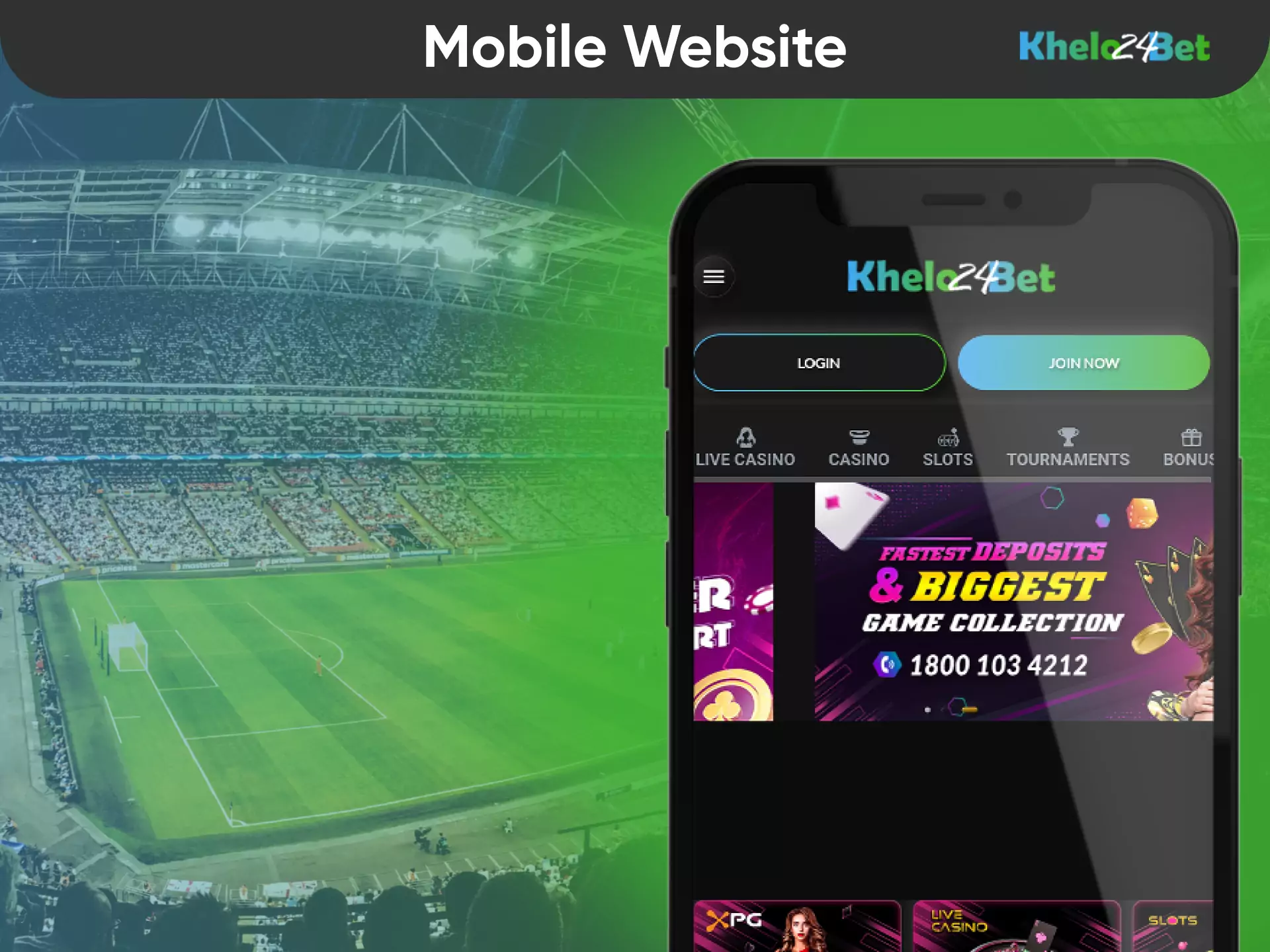 For mobile devices, there is a perfect version of the Khelo24bet website.