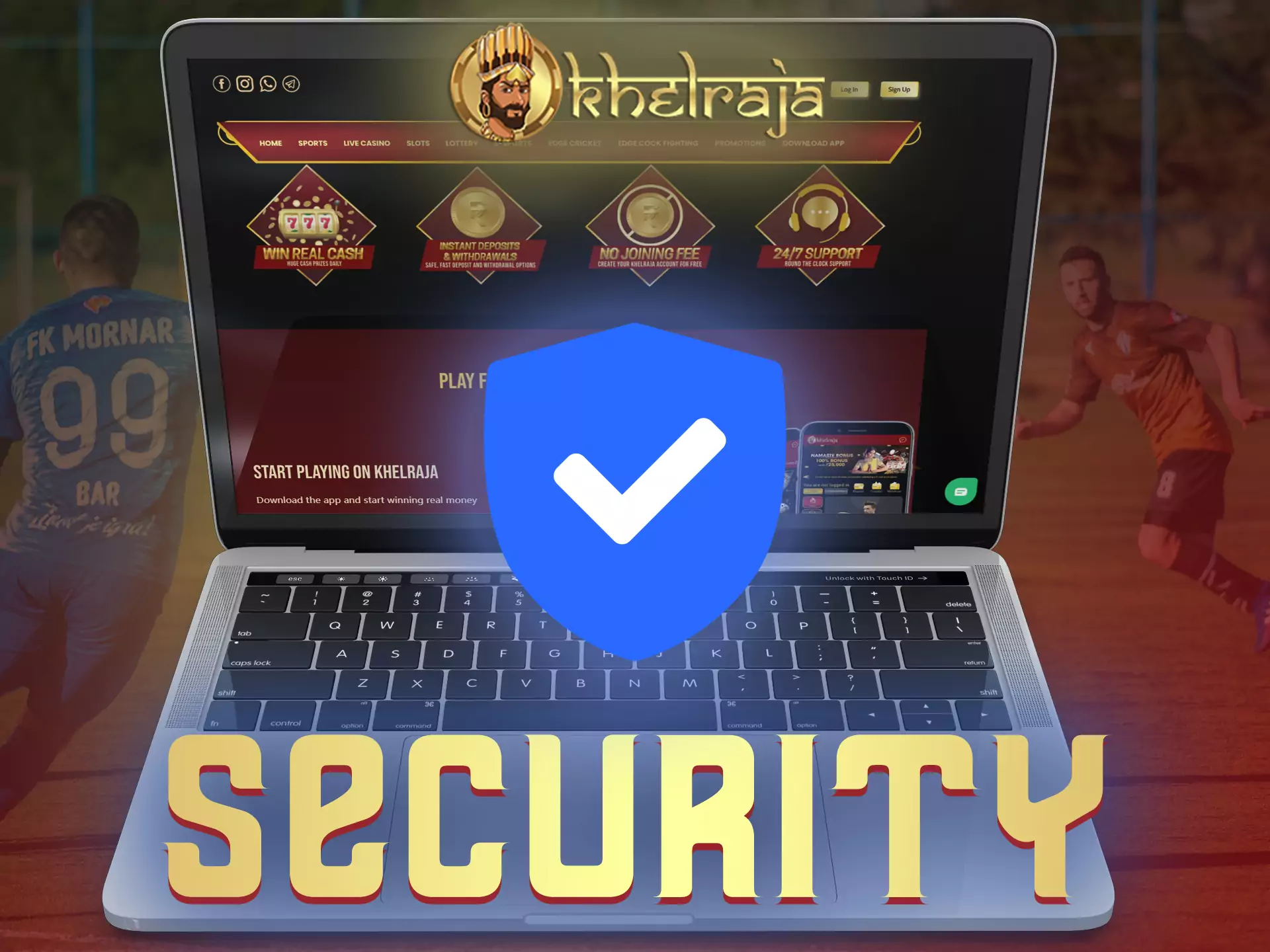 The Khelraja website provides safe and secure online services.