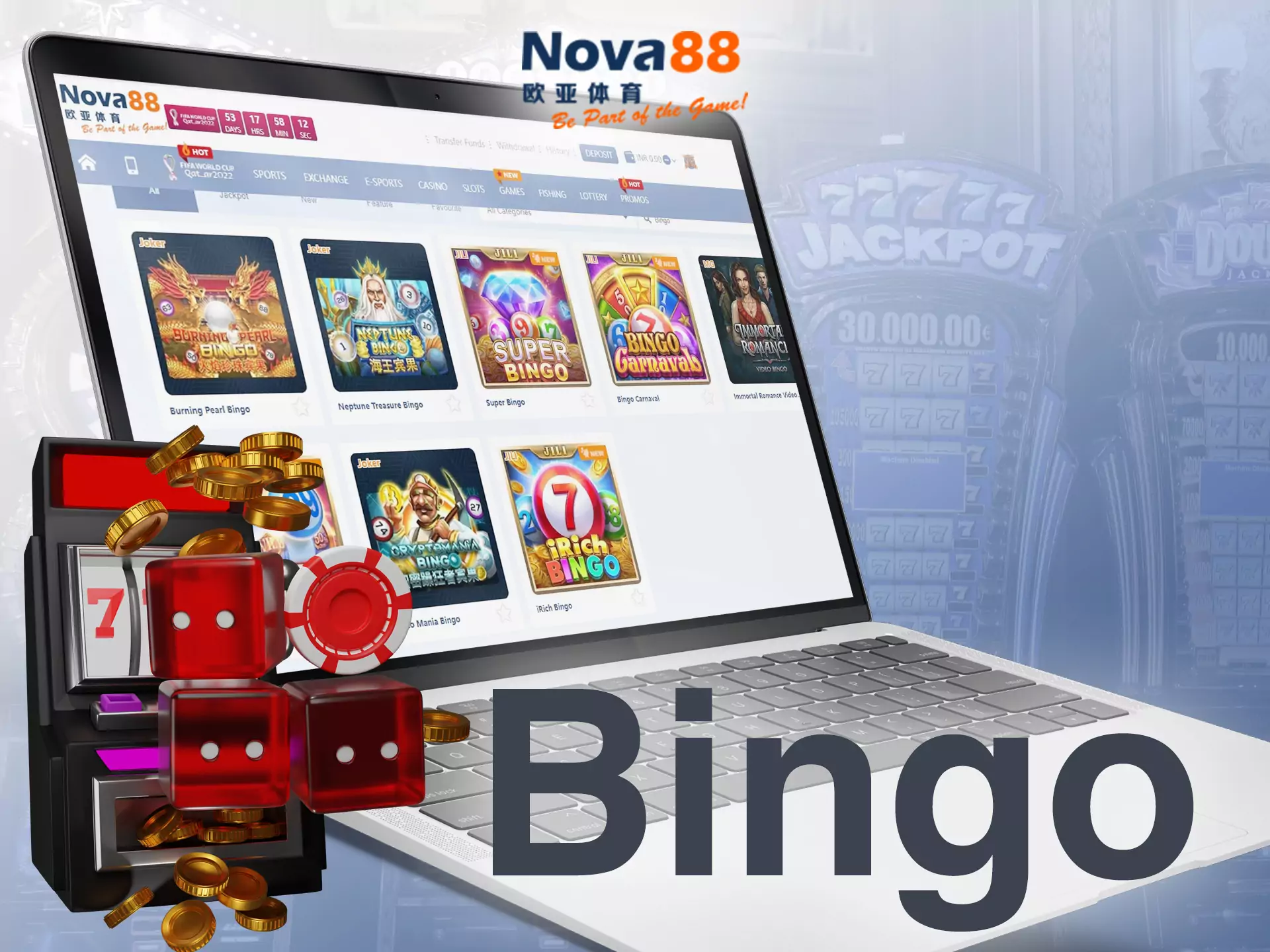 Besides betting and casino, you can play bingo games on Nova88.