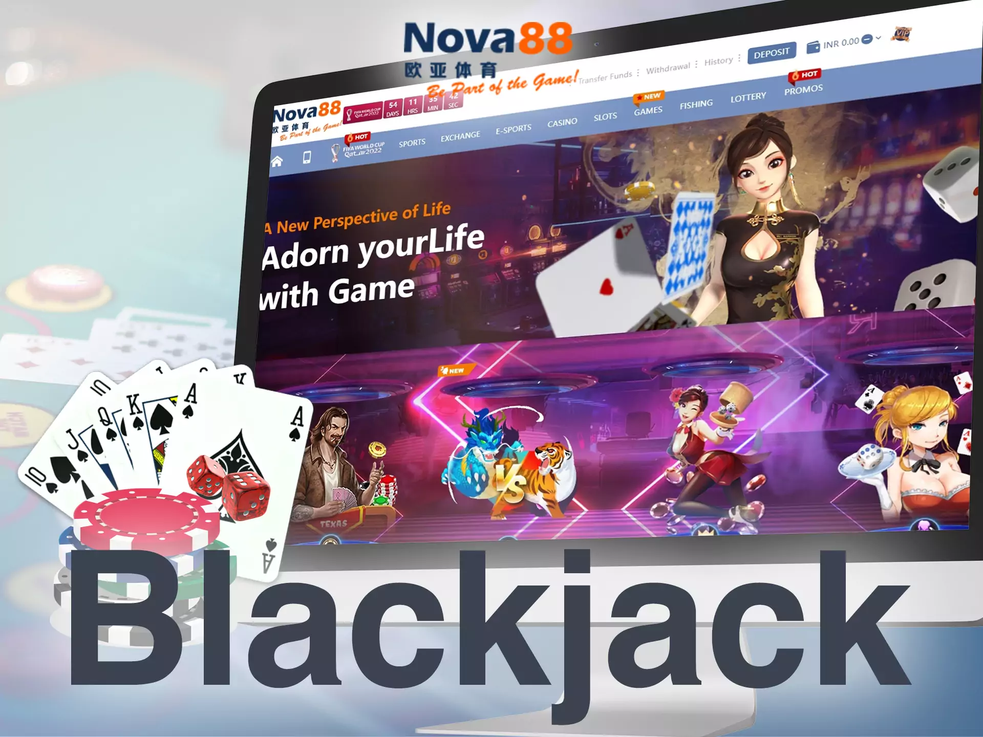 Blackjack rooms are highly presented in the Nova88 casino section.