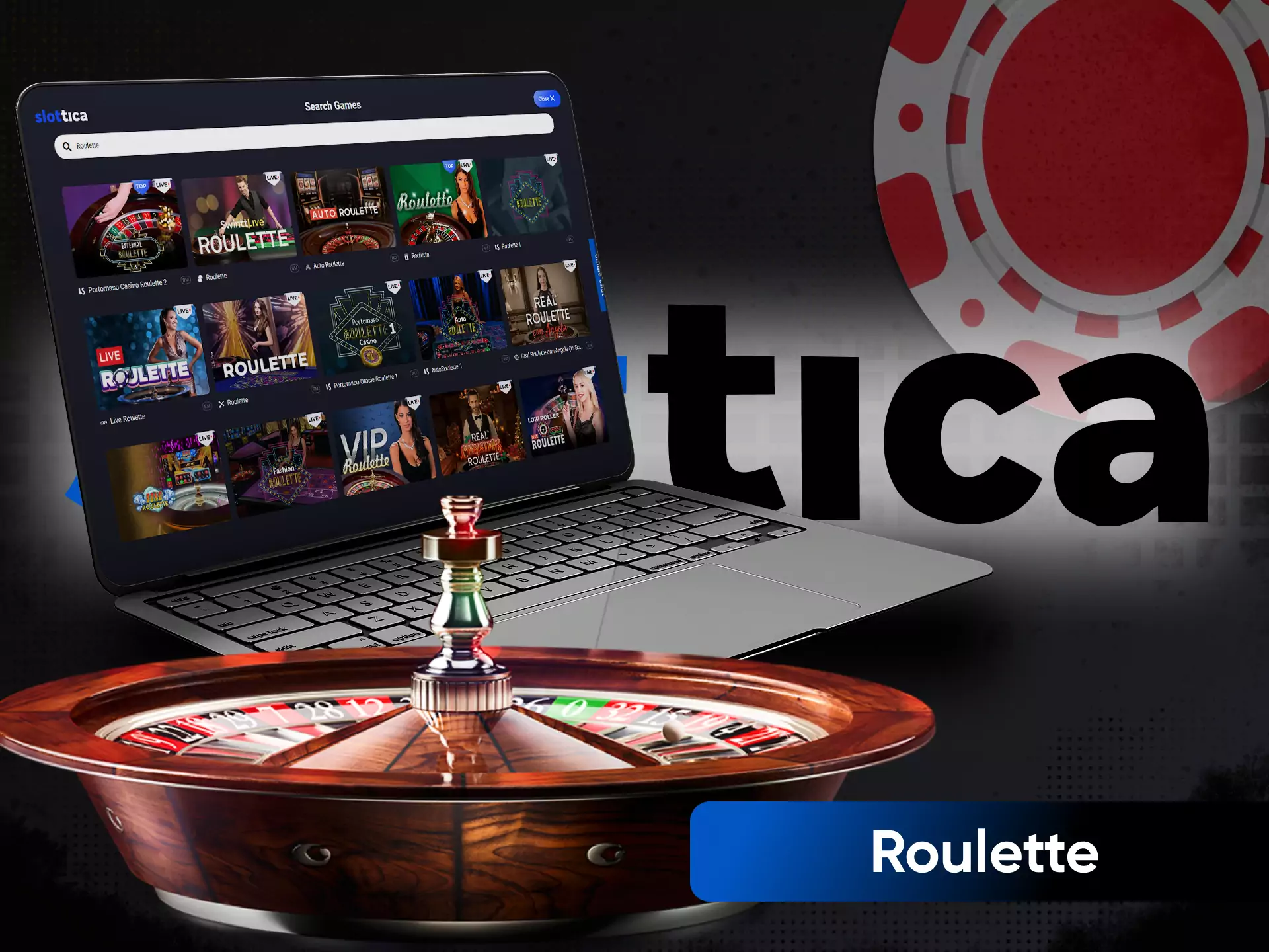 In the Slottica Casino, you can play online roulette.