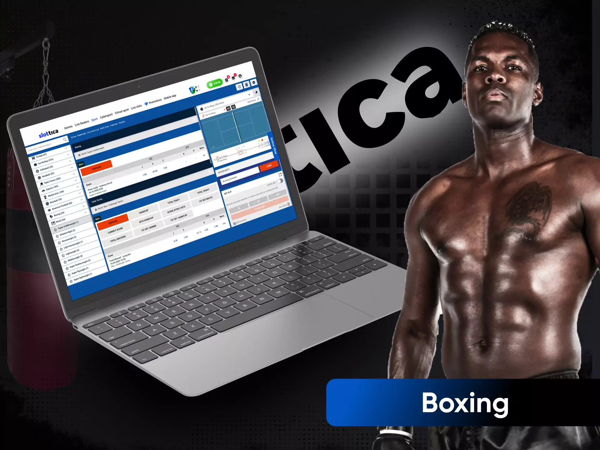 On the Slottica website, sports fans bet on boxing fights.