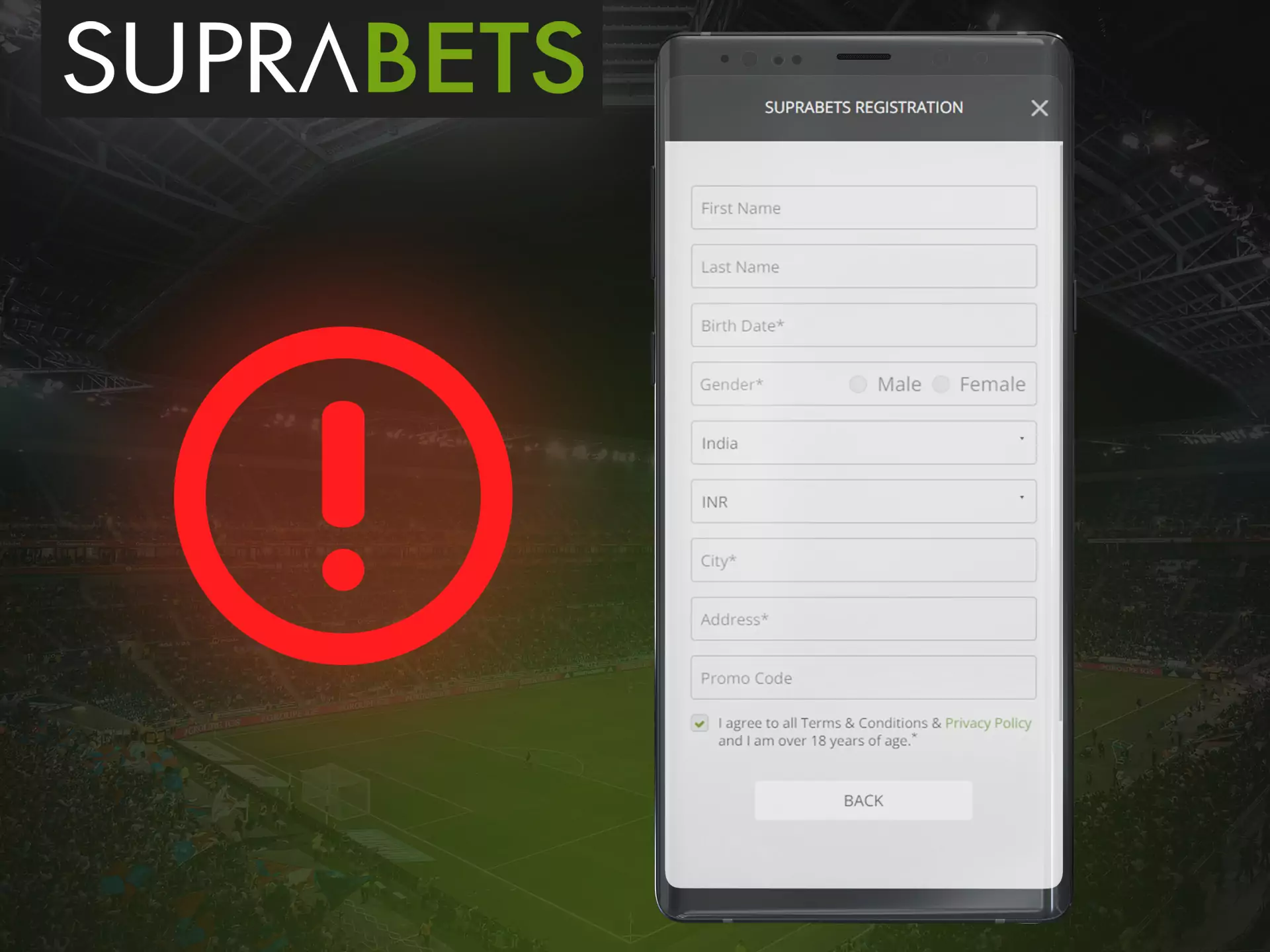 During registration on Suprabets, you need to provide your personal information, but it is safe for users.