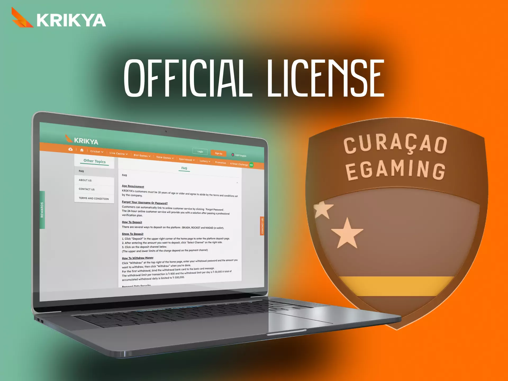 Krikya has an official license and is completely safe for players.