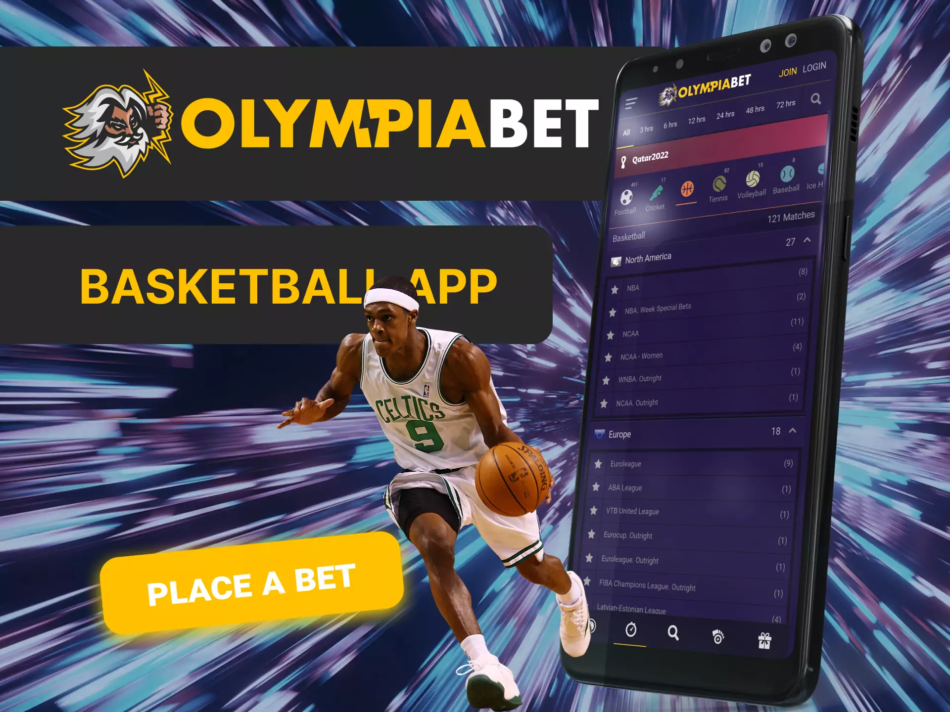 If you like basketball, place bets in OlympiaBet on your favorite teams.