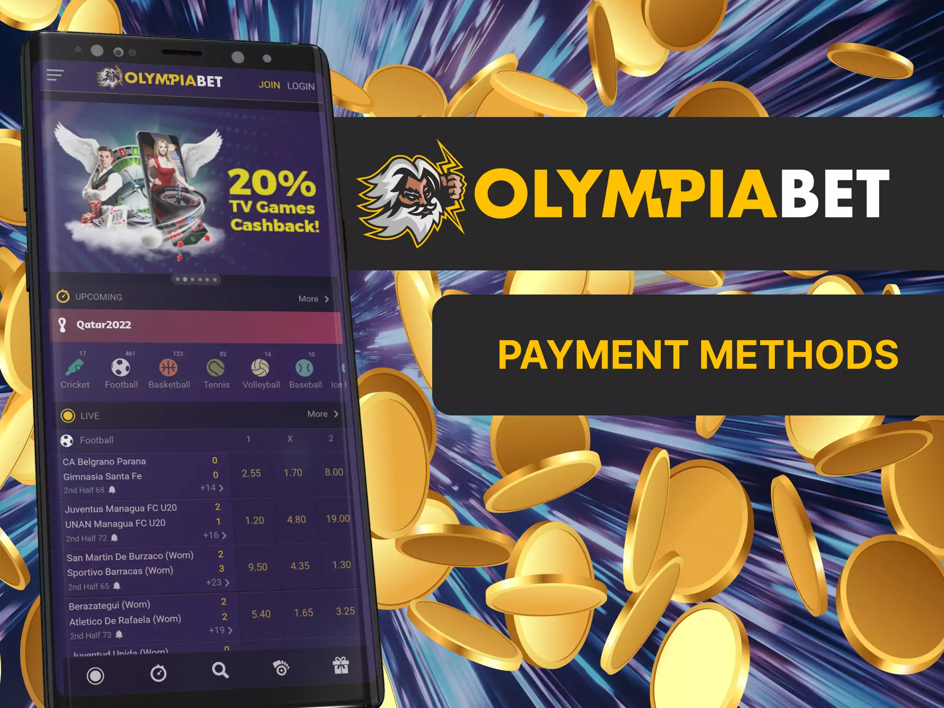 Learn about the deposit methods and how to withdraw money from your OlympiaBet account.