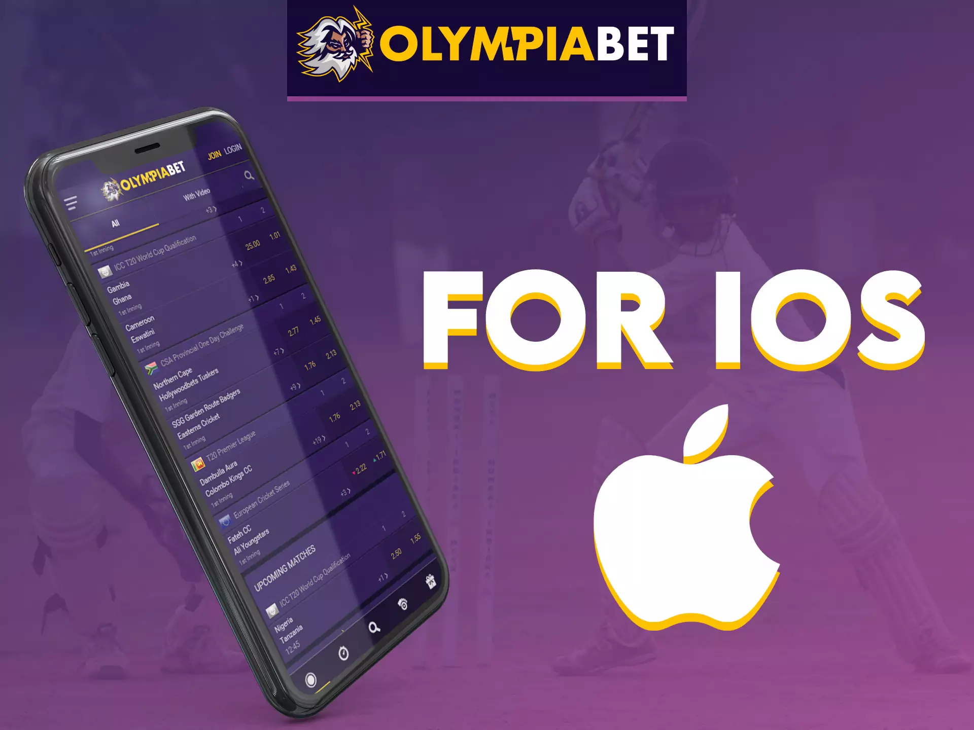 Use OlympiaBet on your iOS device, you will like the intuitive interface and ease of use.