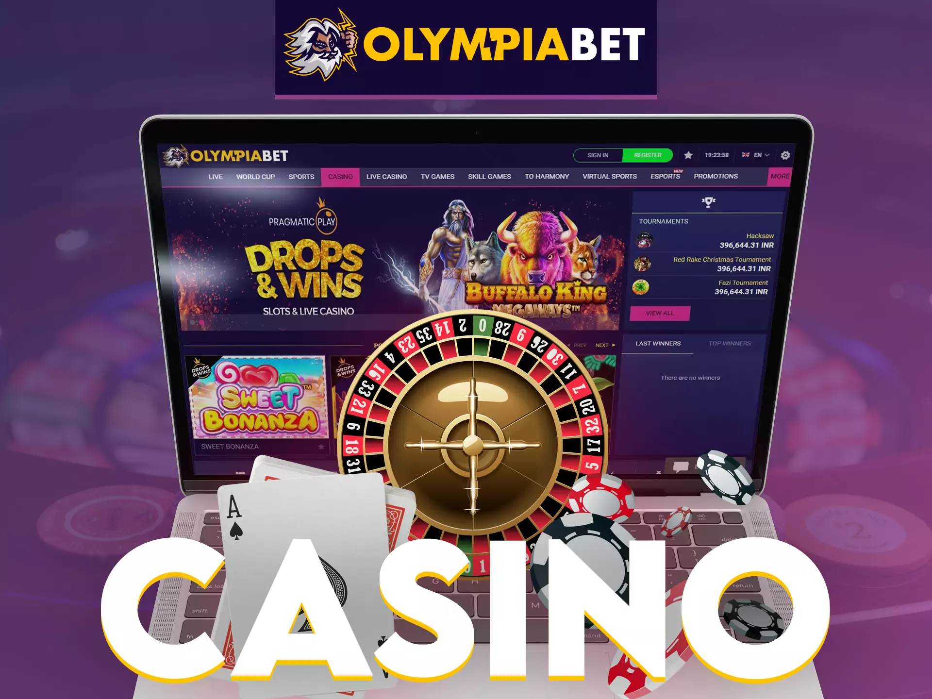 OlympiaBet has a great opportunity to play at the casino.