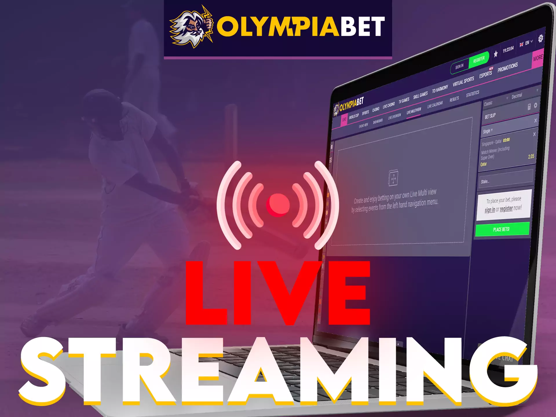 OlympiaBet offers a platform for live streaming!