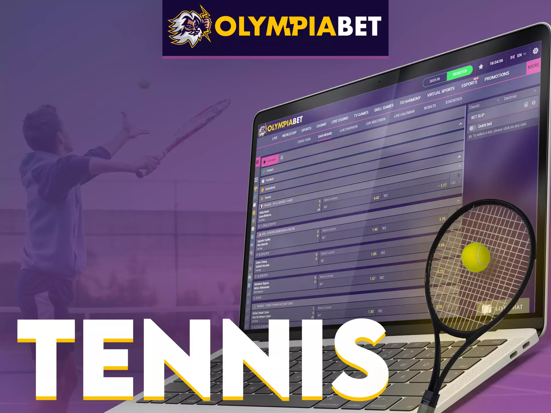 Join OlympiaBet and bet on tennis now!