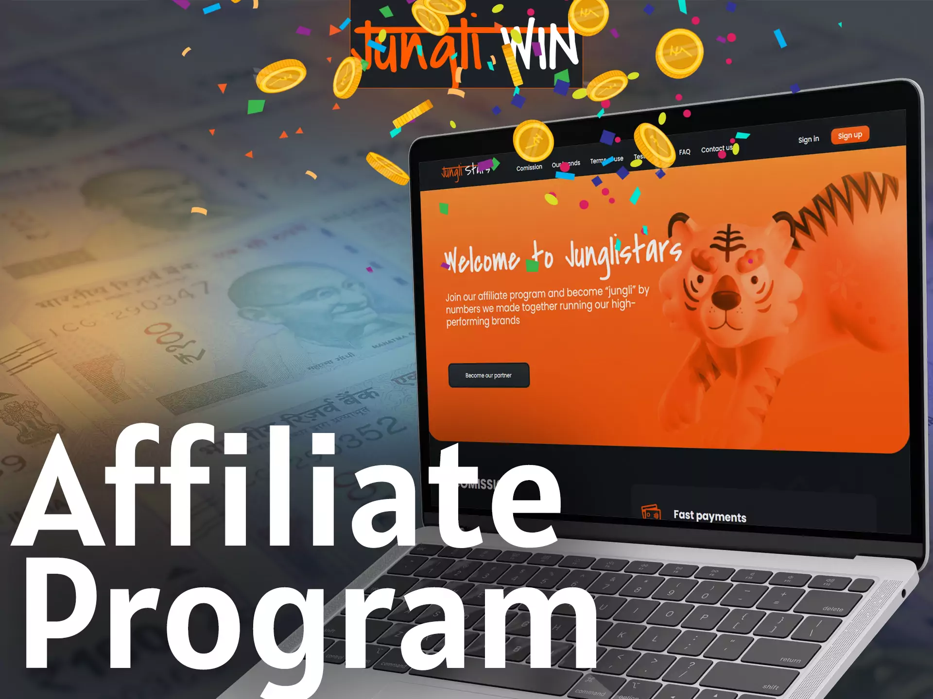 Jungliwin offers to try the benefits of the affiliate program.