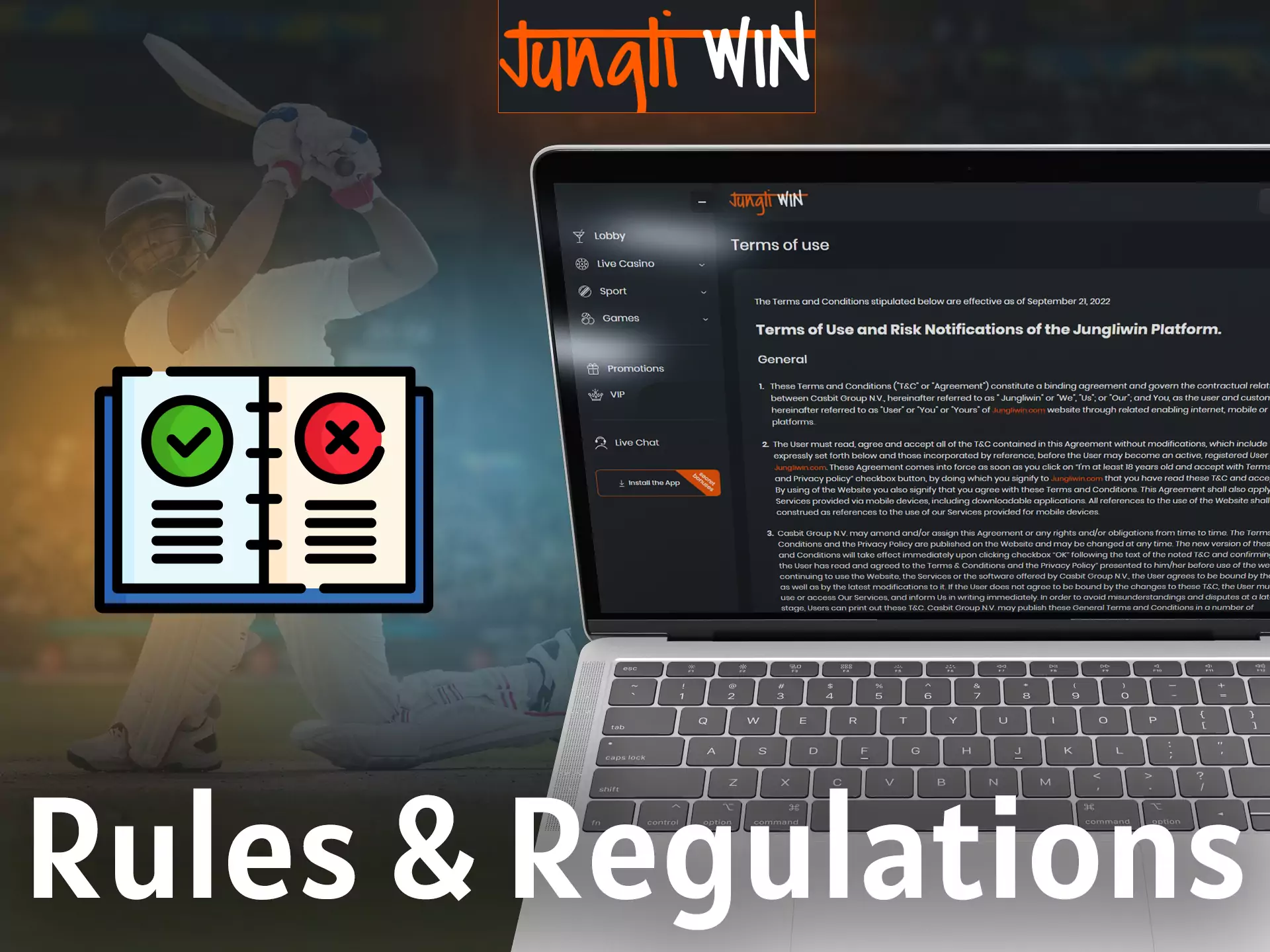 Learn all the rules and regulations on Jungliwin.