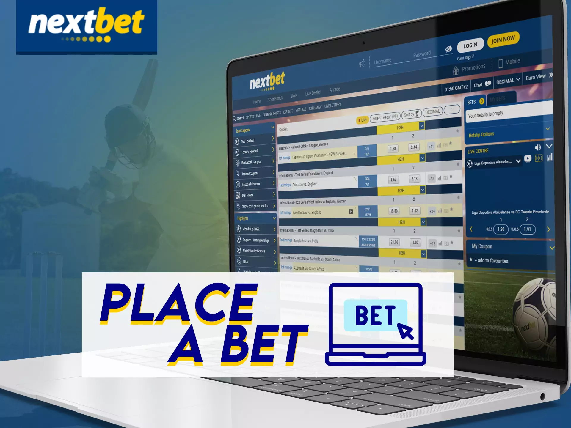With this guide, learn how to easily place bets on Nextbet.