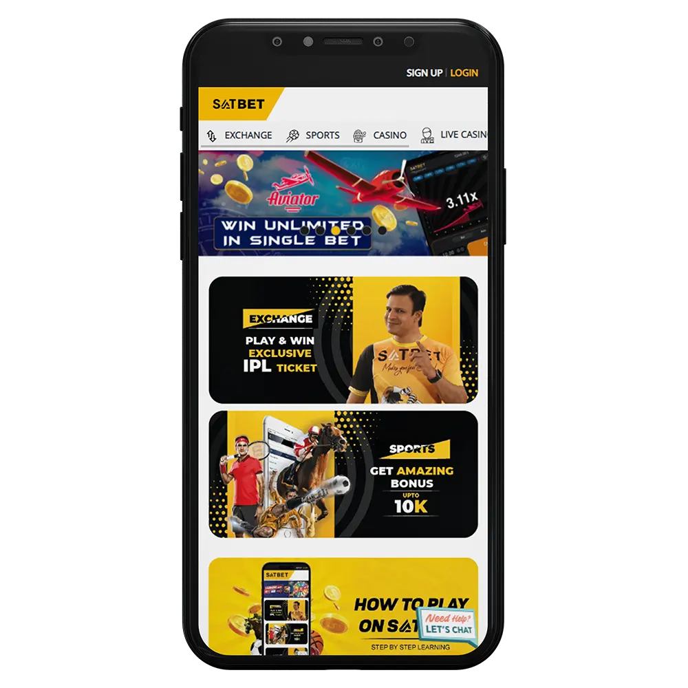 Install Satbet app and start using it.