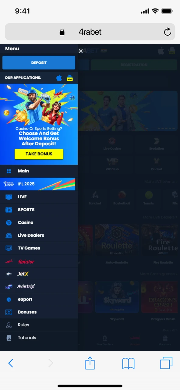 Start using the latest version of 4Rabet.