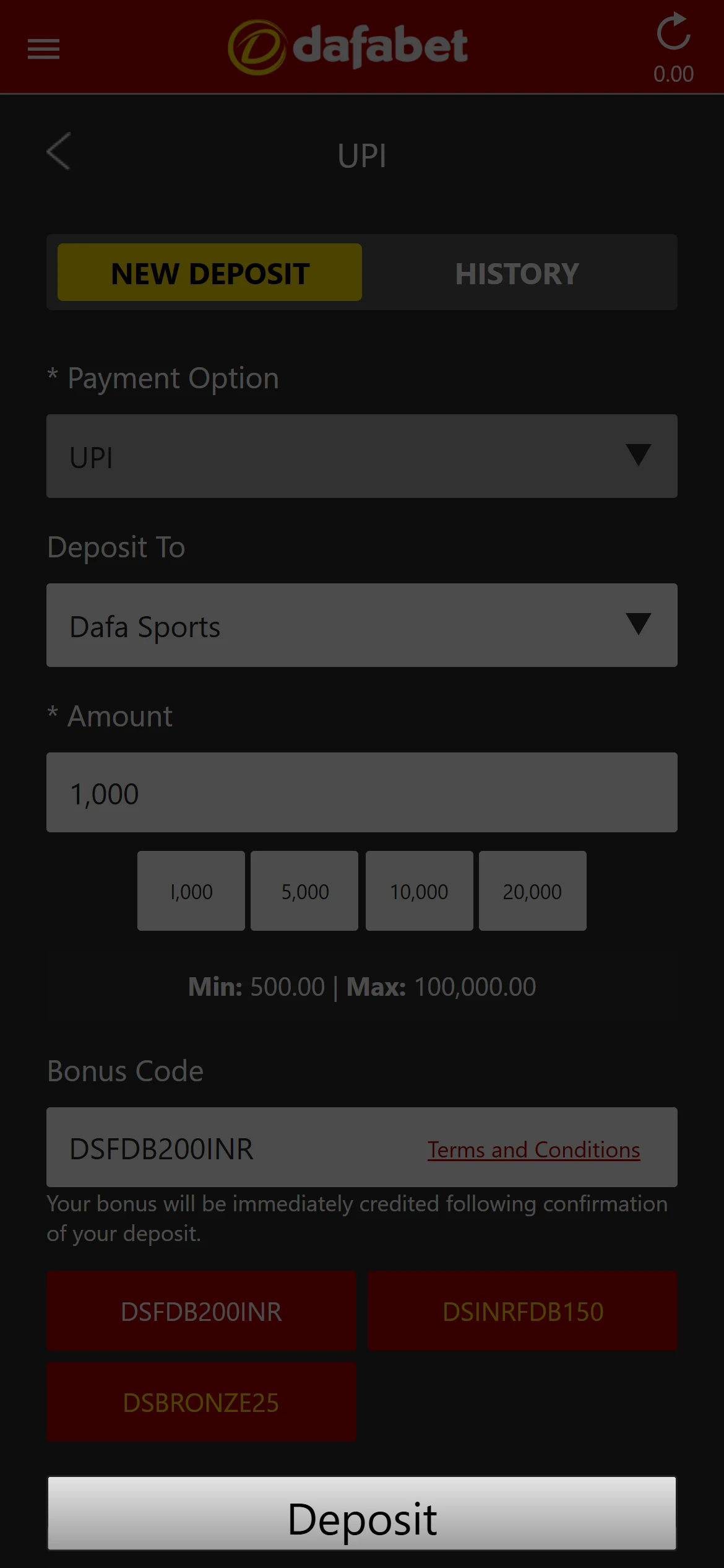 Complete your deposit and receive a Dafabet bonus.