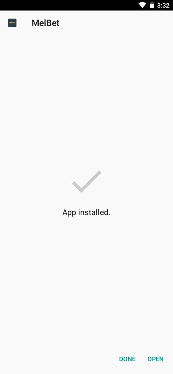 Install Melbet app on your Android device.