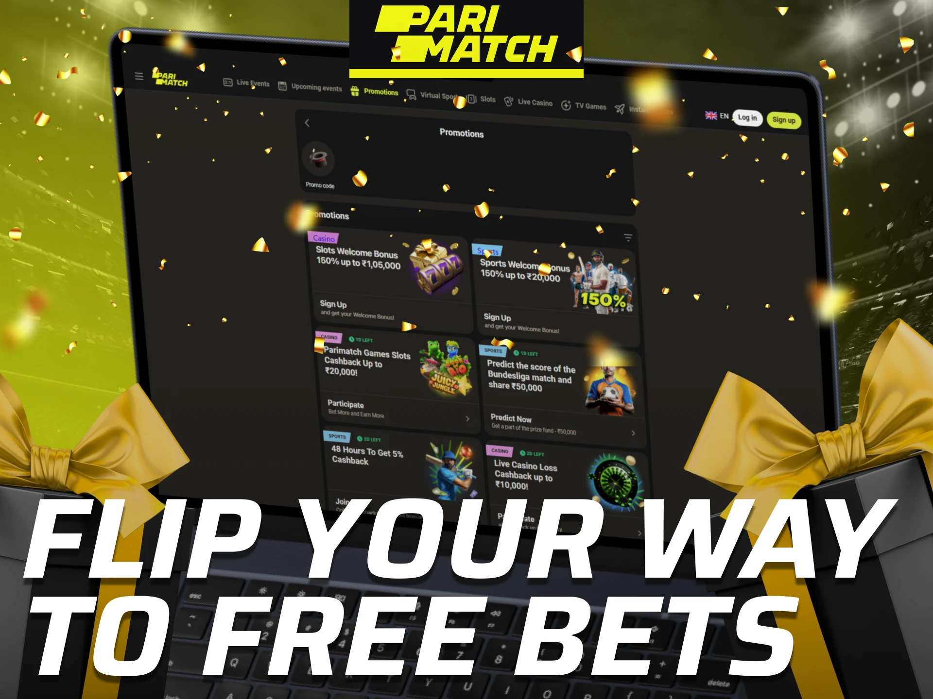 Join the Flip Your Way to Free Bets bonus at Parimatch India today.