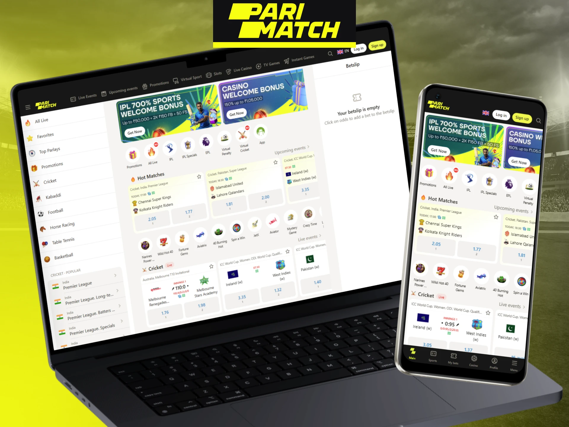 Use the Parimatch browser version for seamless betting without downloading apps.