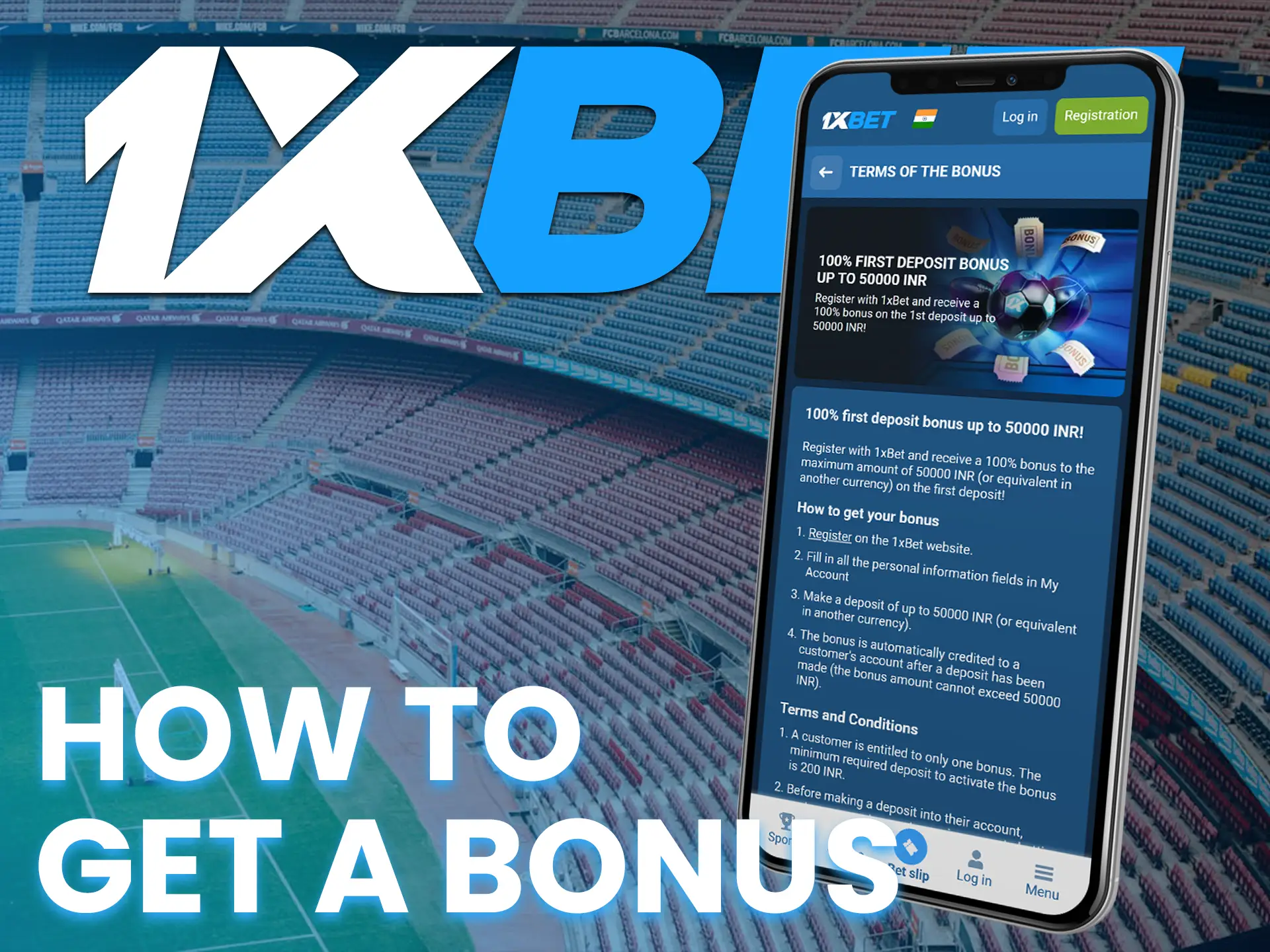 Learn how to get 1xBet bonus for new users.