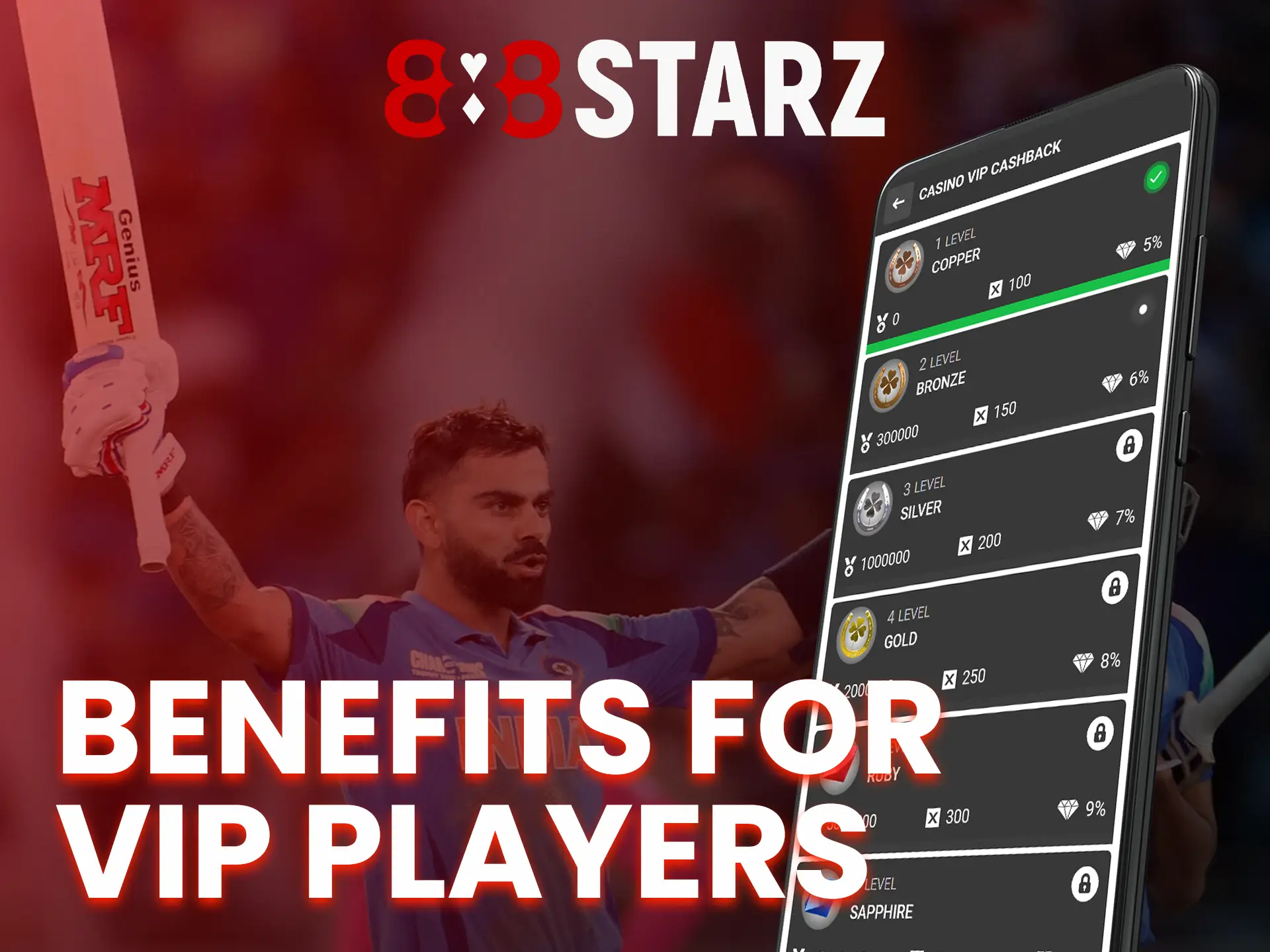 VIP players at 888Starz enjoy increased cashback, exclusive offers, and dedicated personal support.