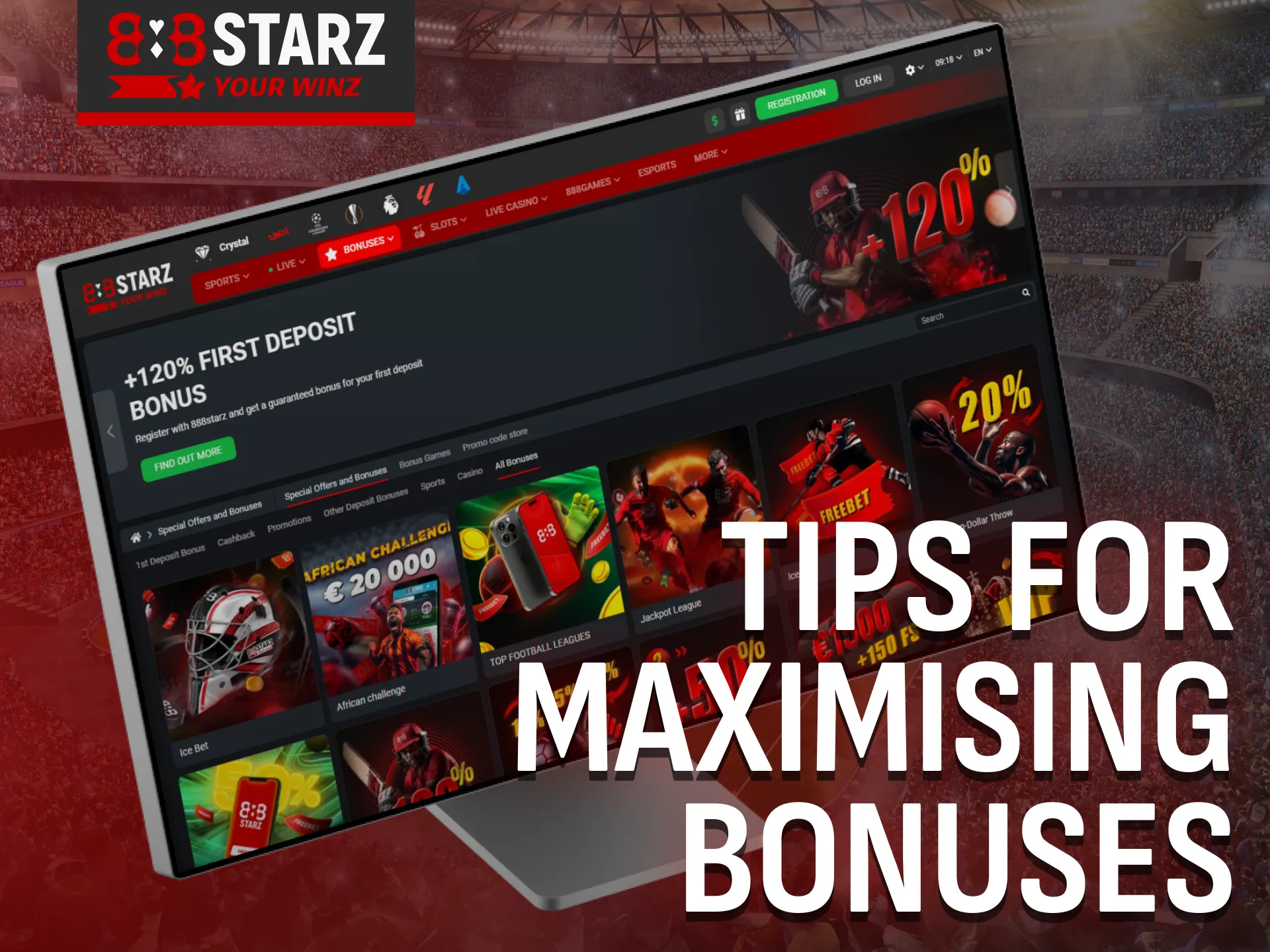 Use smart tips to maximise bonuses on 888Starz India.