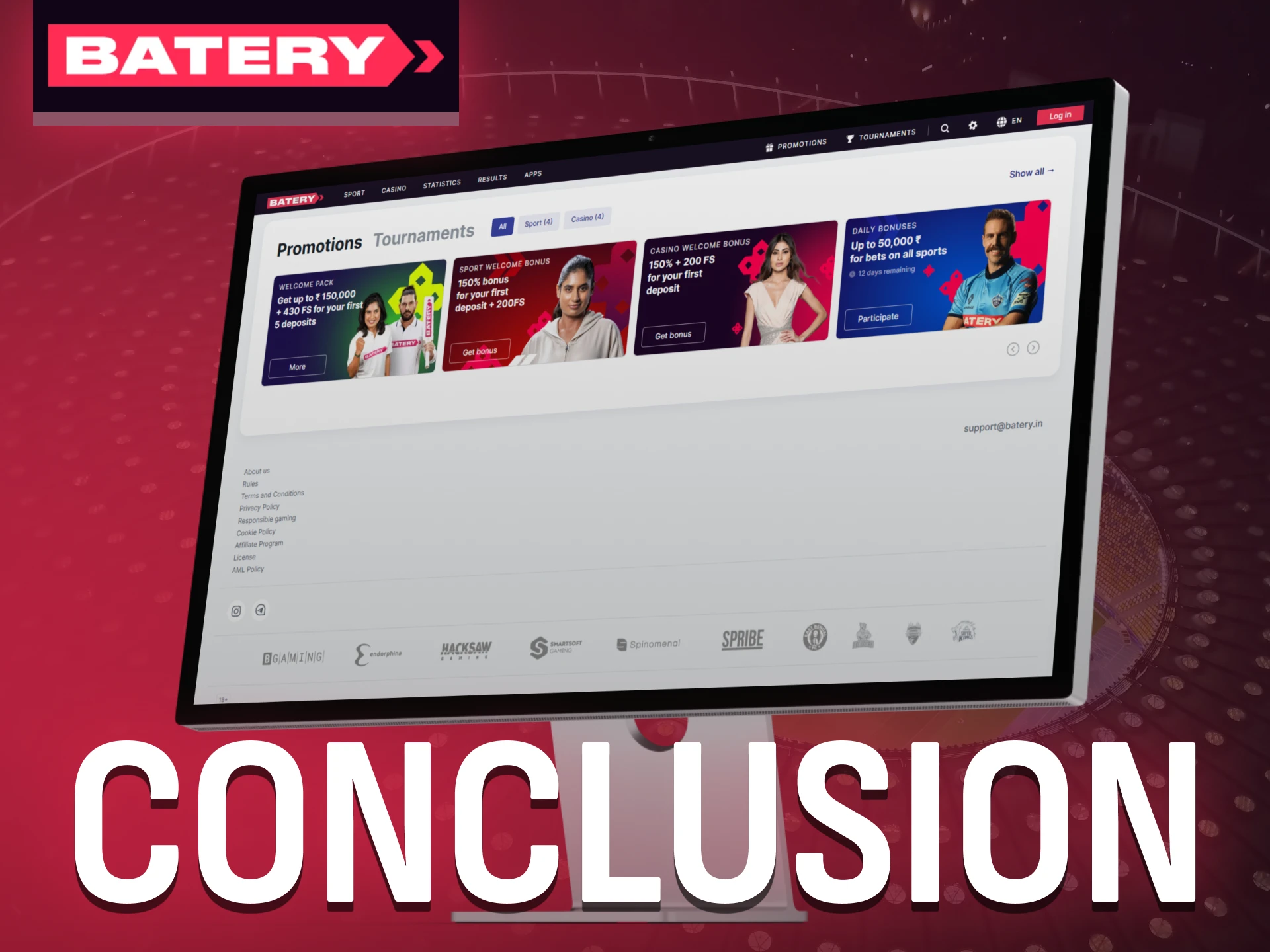 Batery features a wide variety of exciting bonuses for all players.