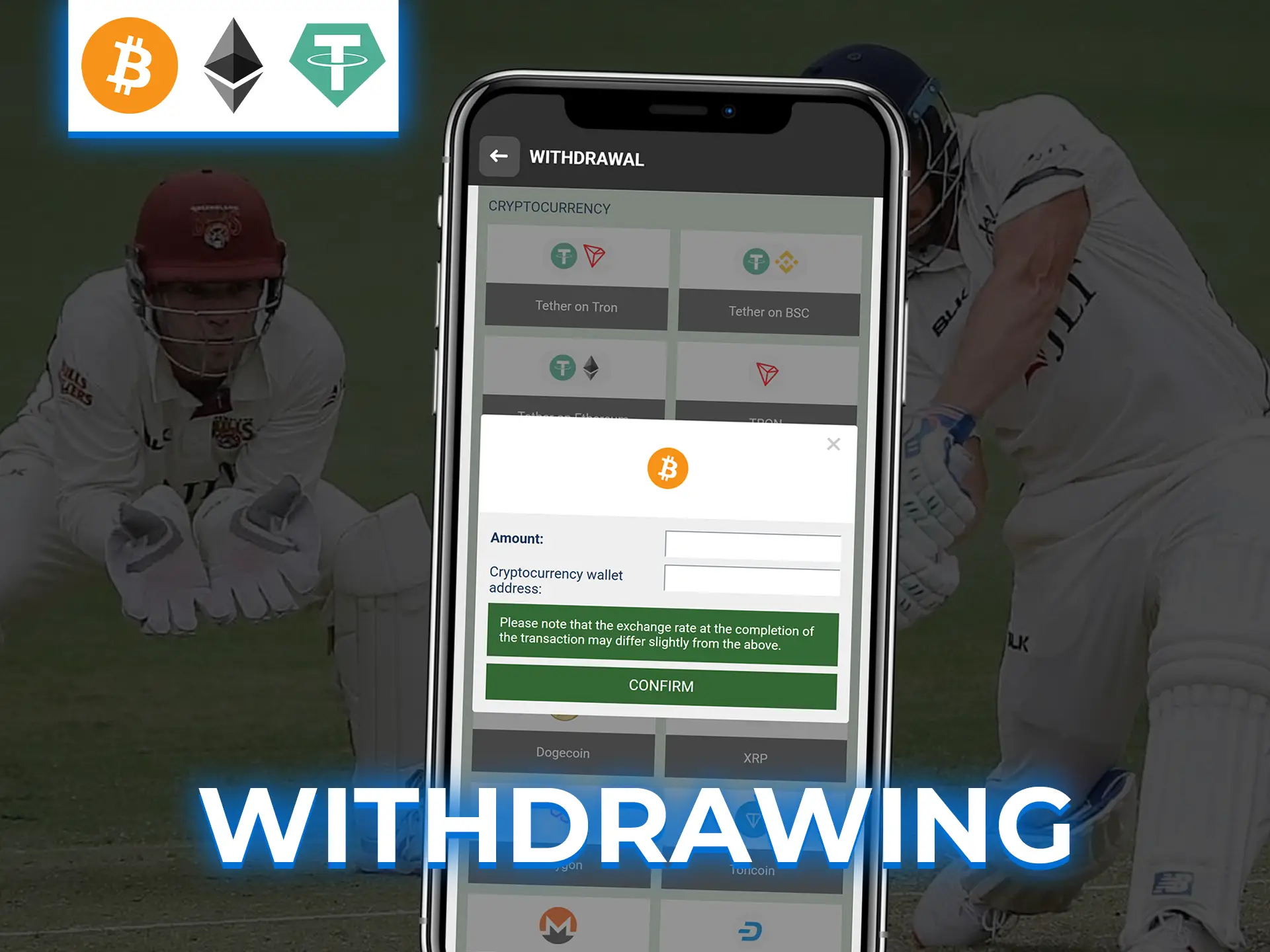 Transfer funds from your betting account to your personal wallet without cards or outside system.