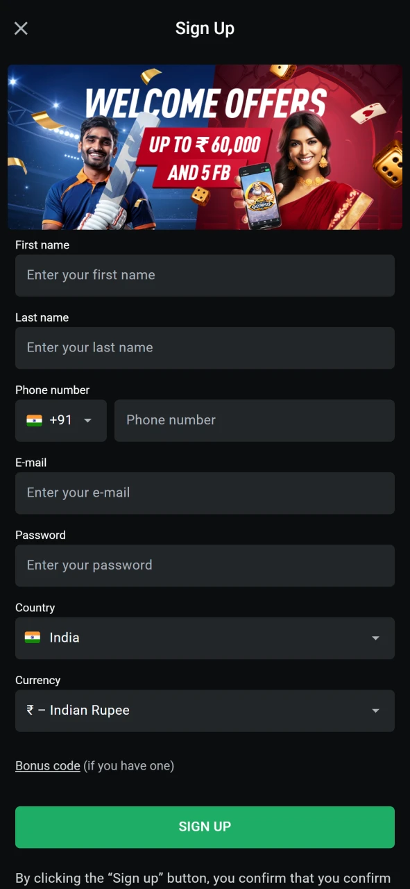 Complete your registration on Leon Bet app to start placing bets today.