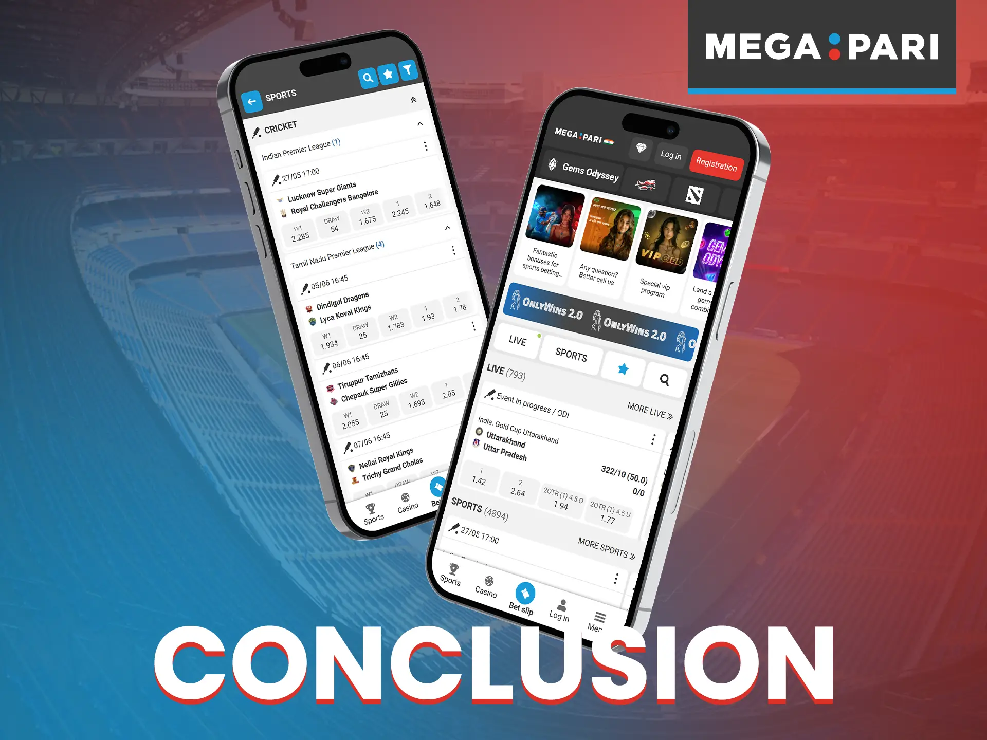 Megapari app runs smoothly on mobile devices with fast loading times and clear design.