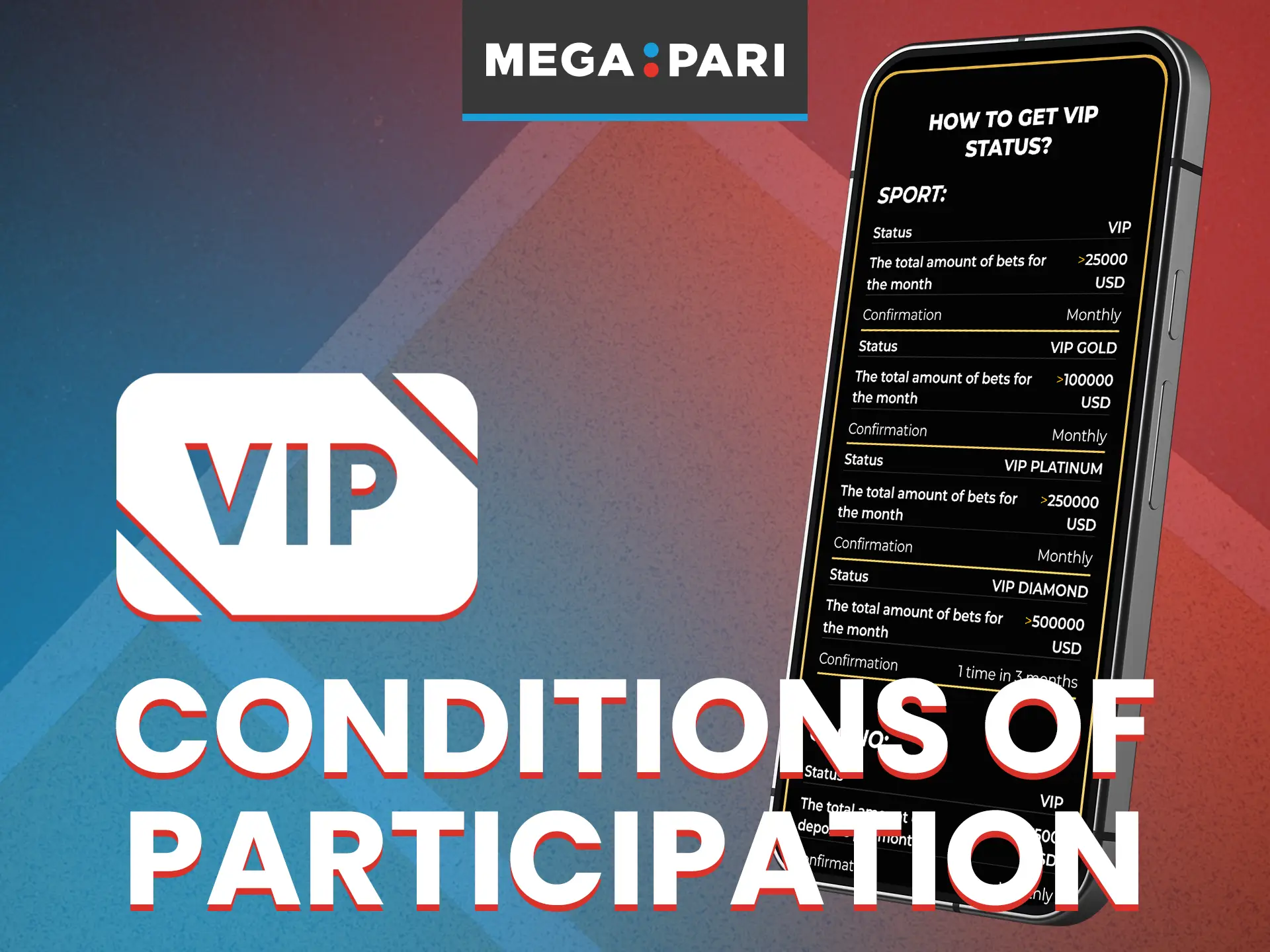 Learn how to become a member of Megapari's VIP program.