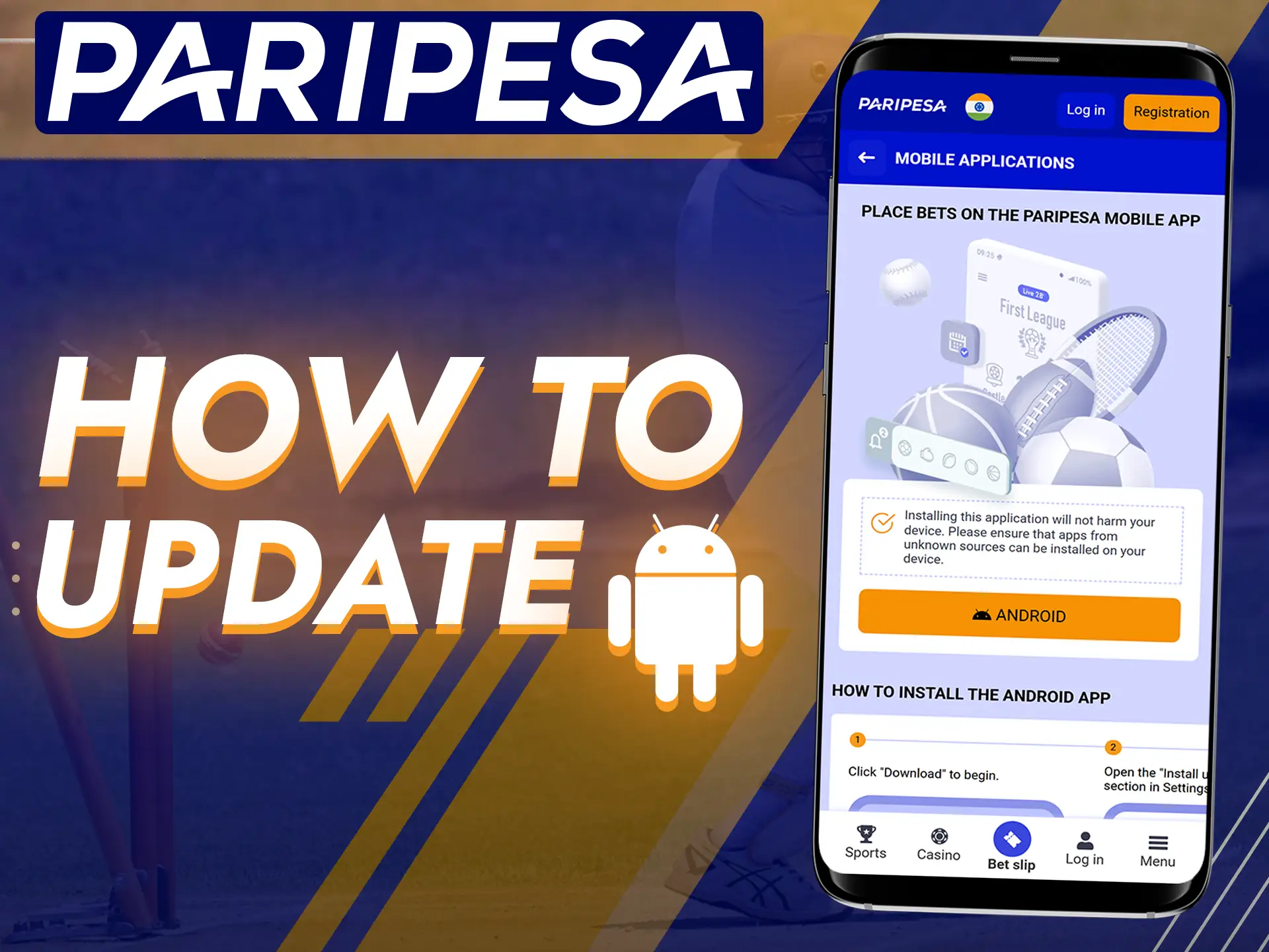 Uninstall the old version of Paripesa app and download the latest one from the official website.