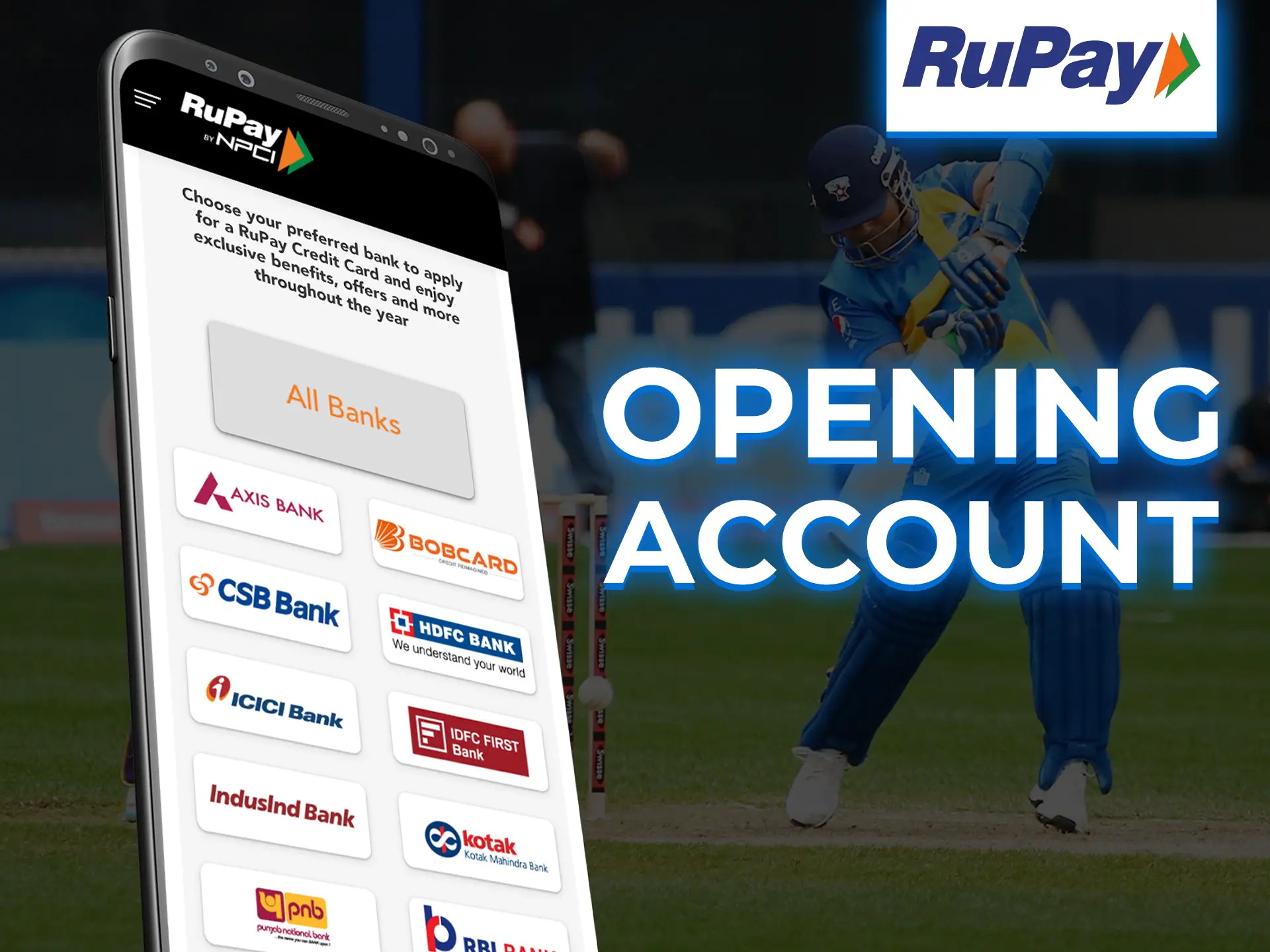 Bet with RuPay by linking your card to your betting account.