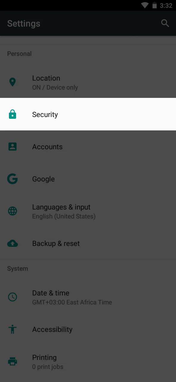 Go to settings to allow installation of the SapphireBet app.