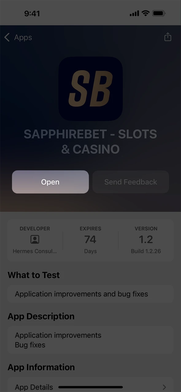 Start using the SapphireBet app for iOS.