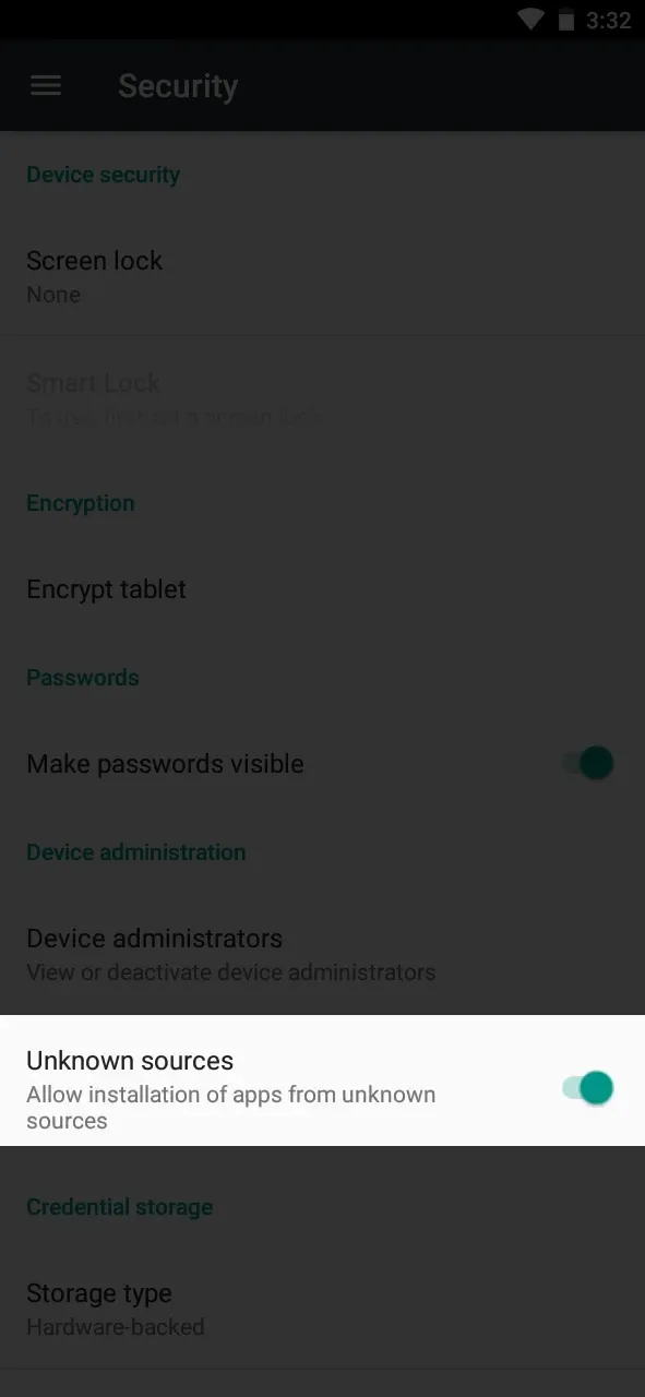 Allow the installation of the Tez888 app in the settings.