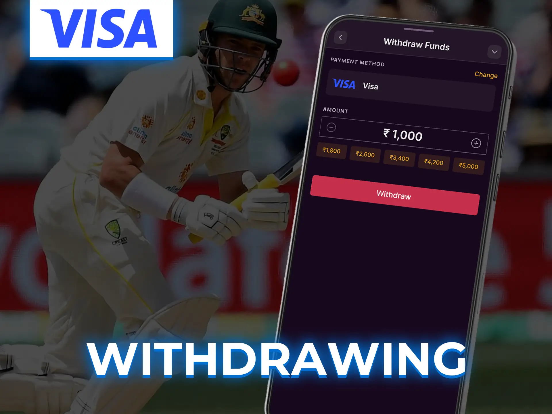 Visa offers secure withdrawals processed within 1 or 2 business days.