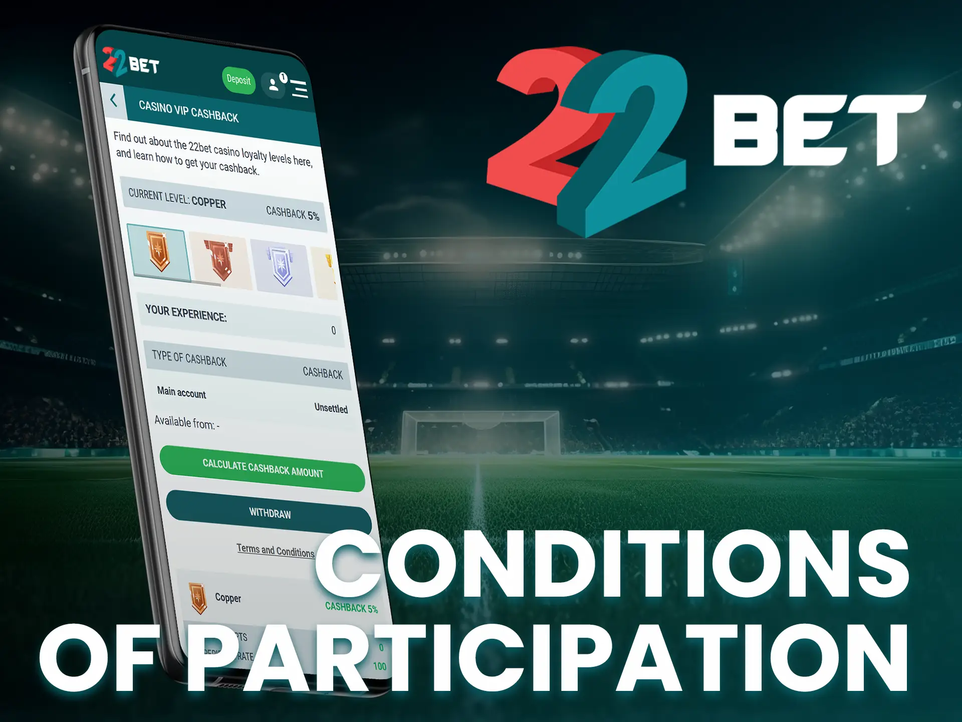 Join 22Bet's VIP program for exclusive rewards.