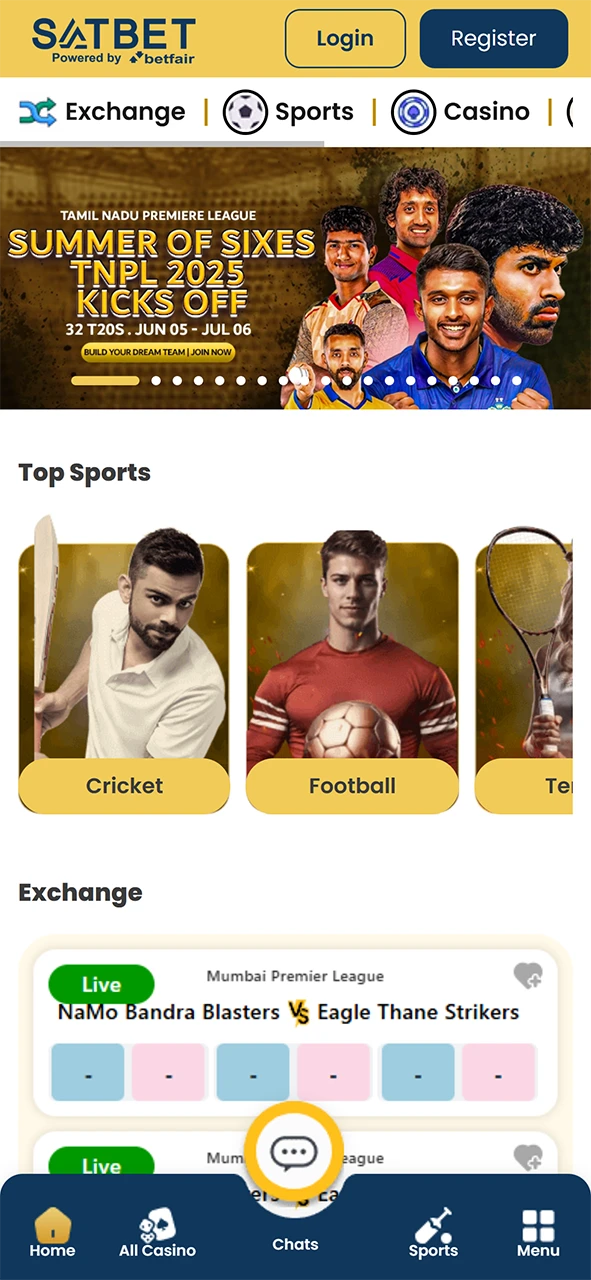 Start betting instantly after installing the Satbet app on your iOS device.