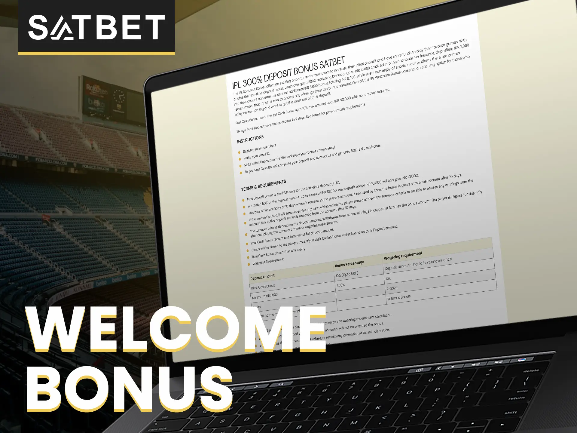 Satbet is offering new users a bonus for IPL betting.