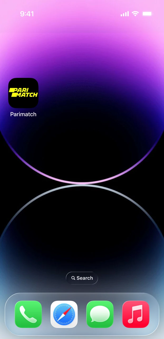 Tapping the app icon on the iOS home screen to launch the installed IPL betting application.